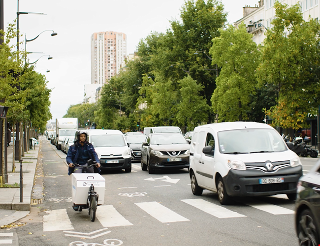 E-bike in traffic